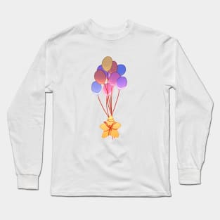 balloons holding up star Long Sleeve T-Shirt